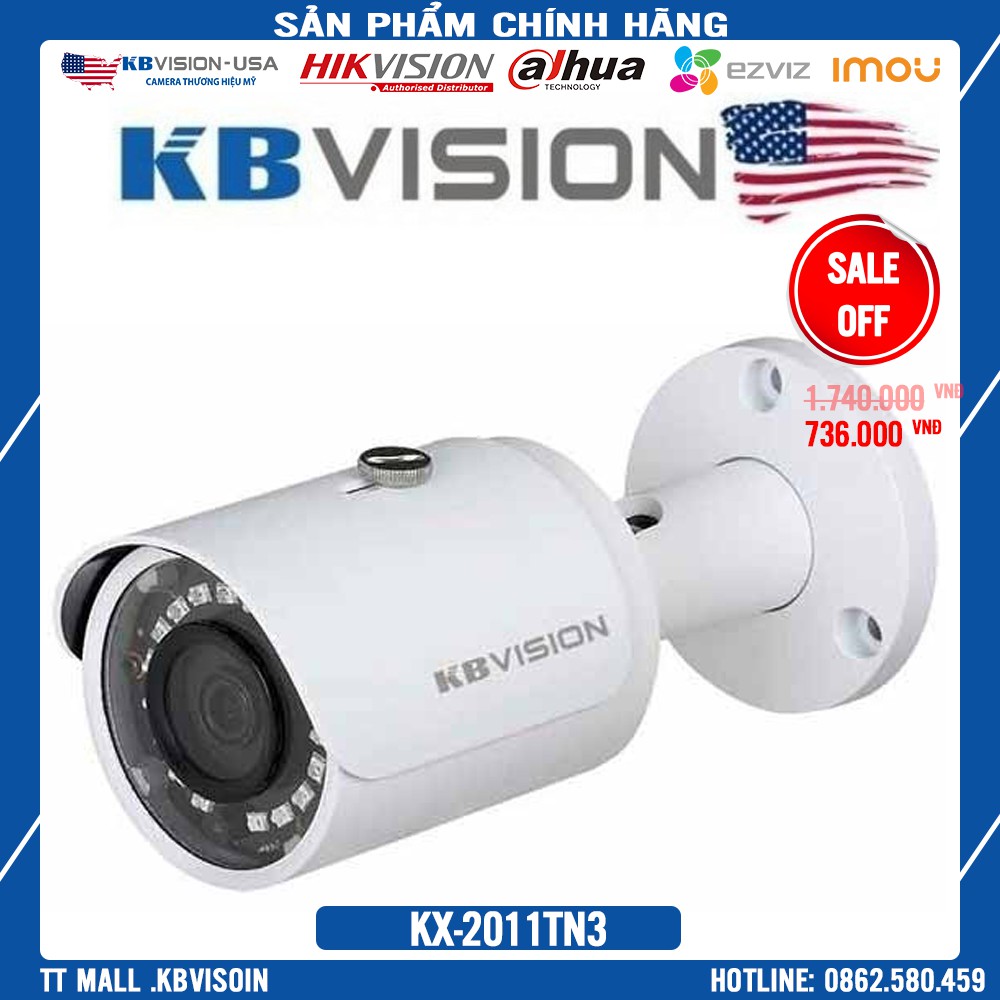 {Giá Hủy Diệt} Camera KBVISION KX- A2011TN3 2MP Chip Sony Hồng Ngoại - Bảo hành chính hãng 2 năm | BigBuy360 - bigbuy360.vn