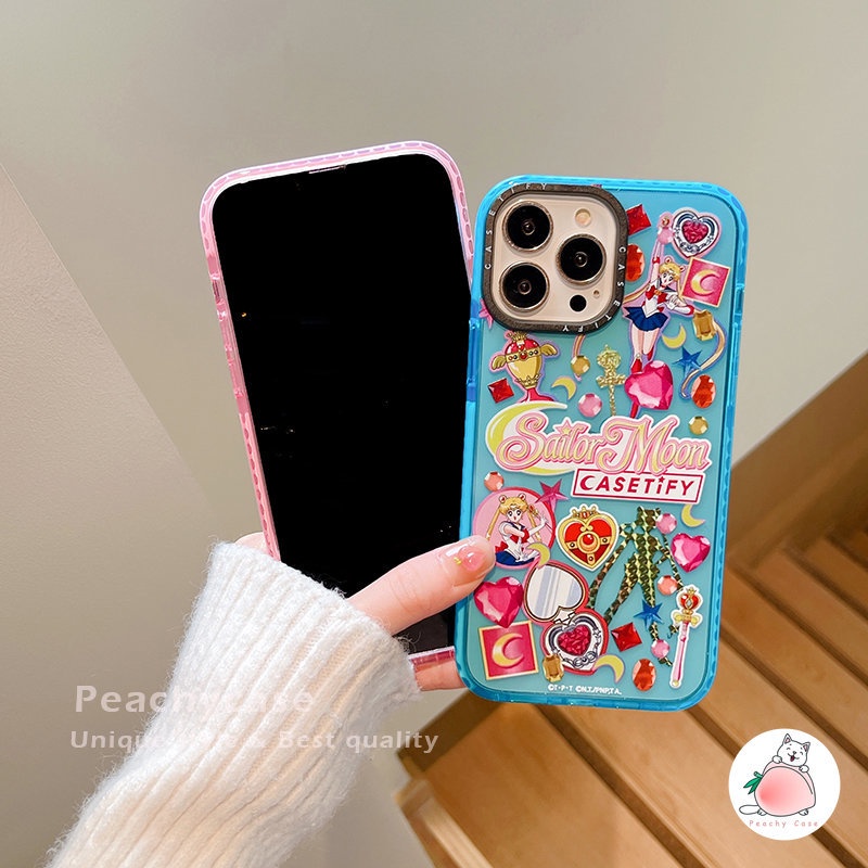 Thời Trang Ốp Điện Thoại tpu Mềm Dày Chống Bụi Hình Thủy Thủ Mặt Trăng Cho iphone 15 14 13 12 pro max 11