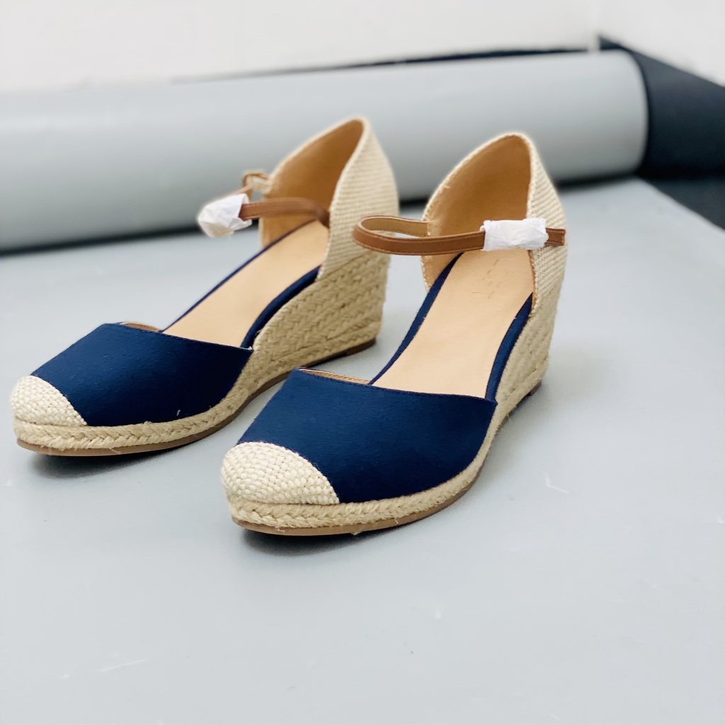 Giày dép đế xuồng LOFT chính hãng xuất mỹ màu navy cho nữ