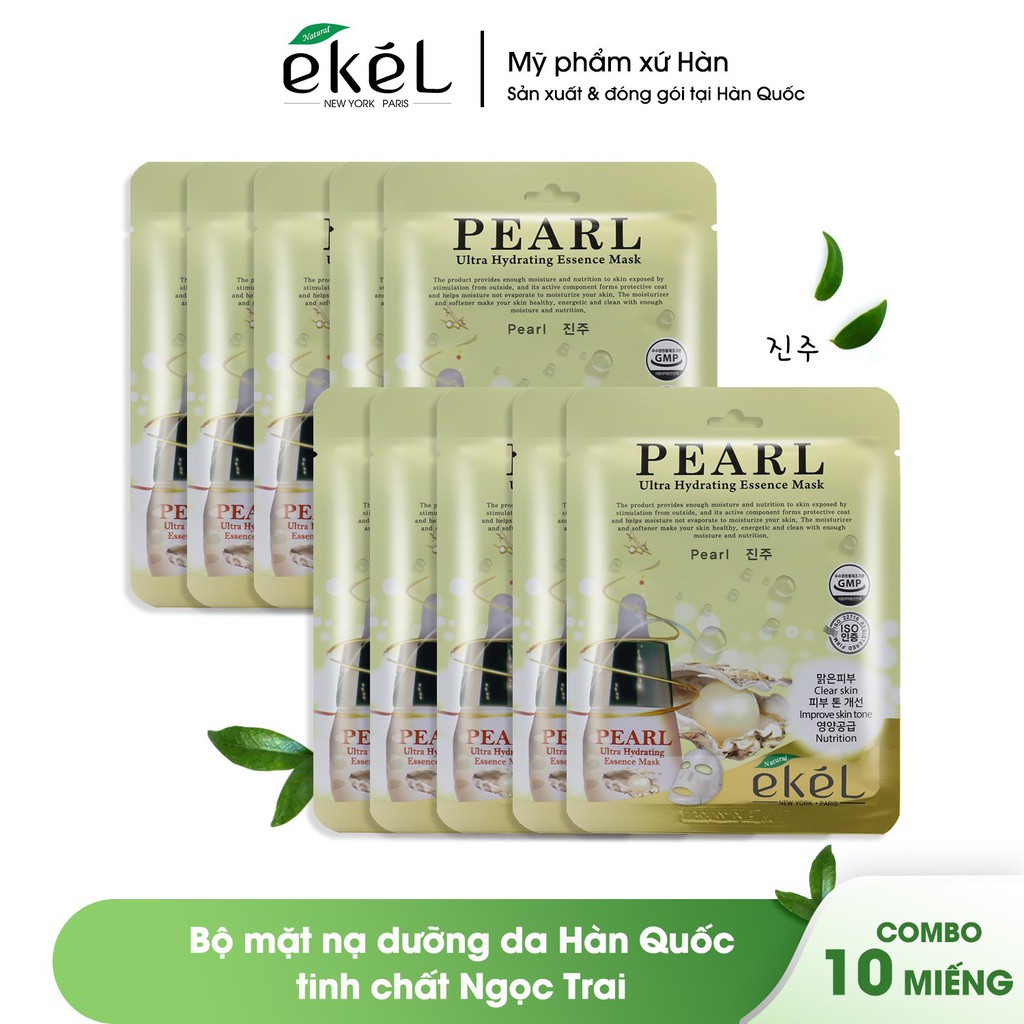 10 miếng mặt nạ dưỡng da ngọc trai Ekel