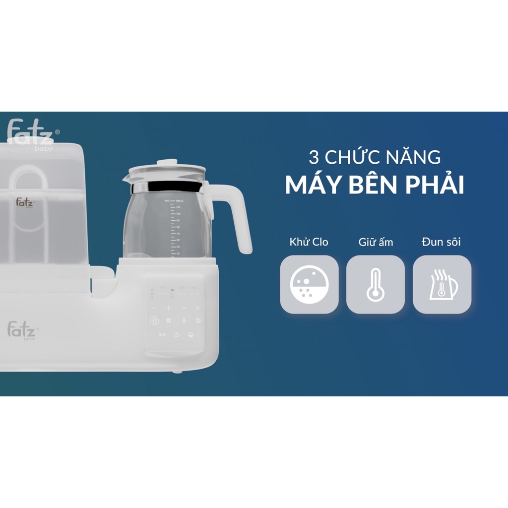 Máy tiệt trùng và hâm nước pha sữa điện tử đa năng Fatzbaby Multimax 3 FB9322SJ