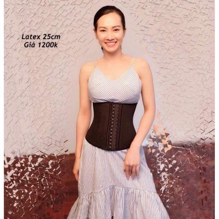 Đai nịt bụng Latex 25 xương loại ngắn 25cm Italy!