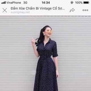 Đầm xoè chấm bi