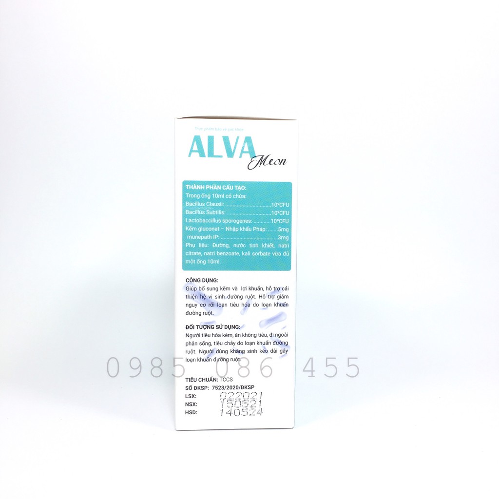 Alva meon - Giúp hỗ trợ bổ sung kẽm và lợi khuẩn, cải thiện hệ vi sinh đường ruột