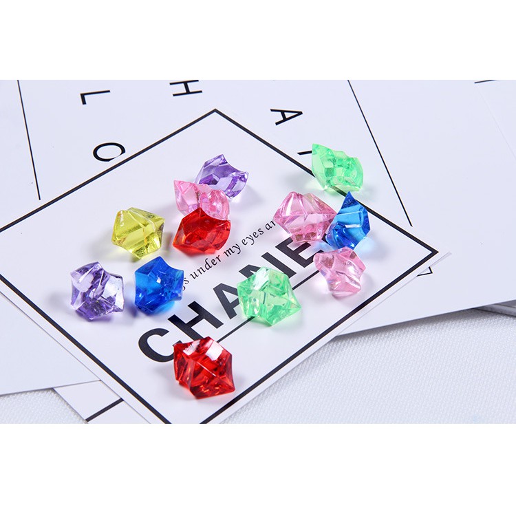 Set 10 viên Acrylic pha lê đá nhiều màu phụ kiện chụp ảnh siêu thực ulzzang hàn quốc insta 2Q04