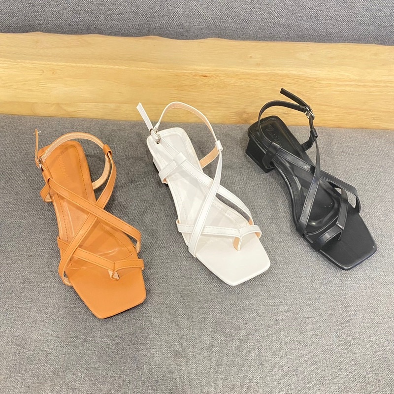 Sandan xỏ ngón gót vuônh 3 phân