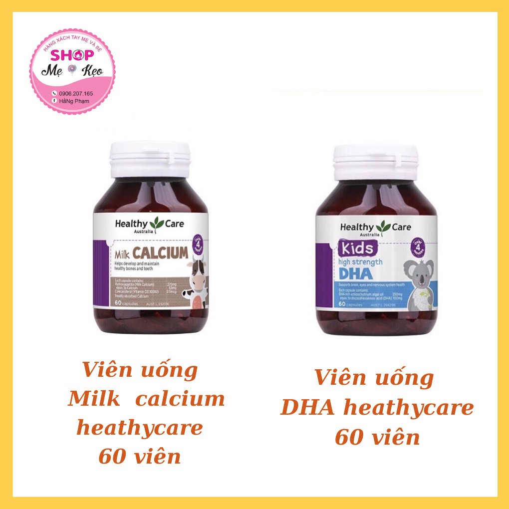 Combo DHA và Canxi hàng nội địa ÚC mẫu mới - Bổ sung vitamin Giúp bé tăng chiều cao, thông minh, phát triển trí tuệ