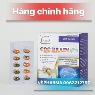 CQC BRAIN- Hỗ trợ tăng cường tuần hoàn não, giảm đau đầu, hoa mắt, chóng mặt, mất ngủ, đau mỏi vai gáy
