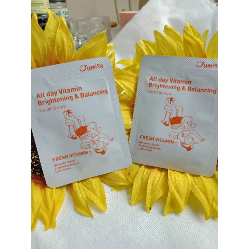 Mẫu thử Tinh chất dưỡng trắng da Jumiso All day Vitamin Brightening &amp; Balancing Facial Serum 1ml