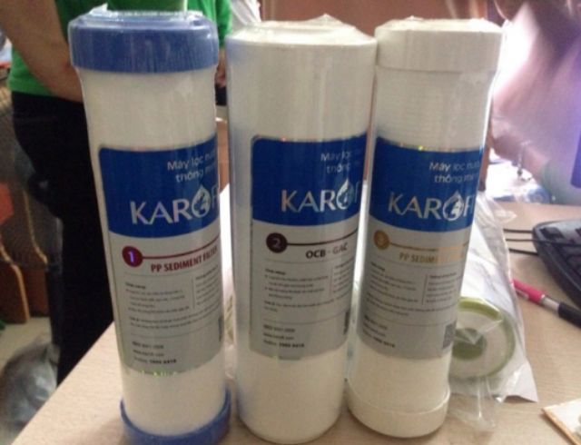 LÕI LỌC NƯỚC KAROFI 1+2+3 CHÍNH HÃNG 100%