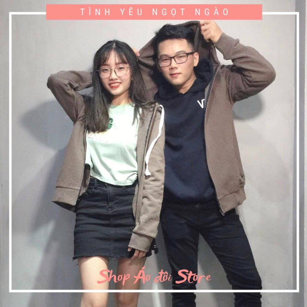 Áo khoác cặp nam nữ - COUPLE STORE  - Áo khoác nỉ chất liệu cotton cao cấp,form chuẩn đẹp! CÓ TẶNG KÈM STICKER ỦI ÁO