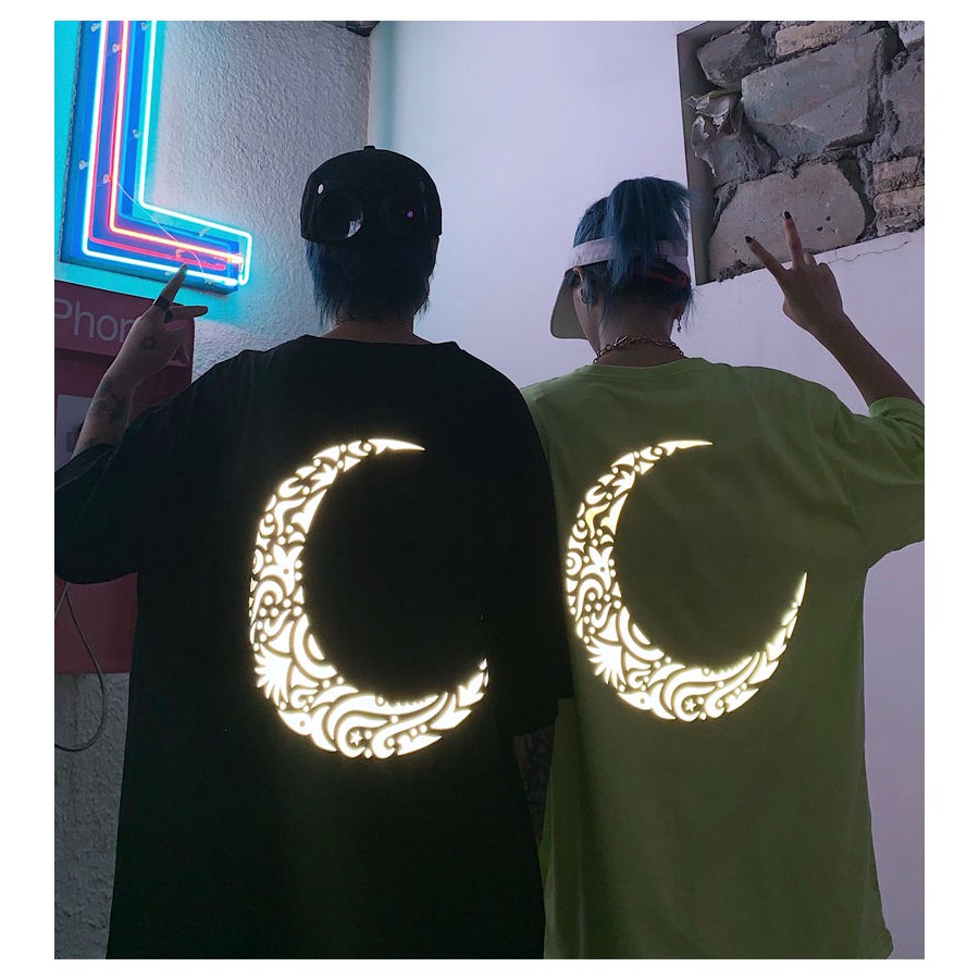 Áo thun Stee Phản Quang MOON PART 2 Họa tiết Unisex
