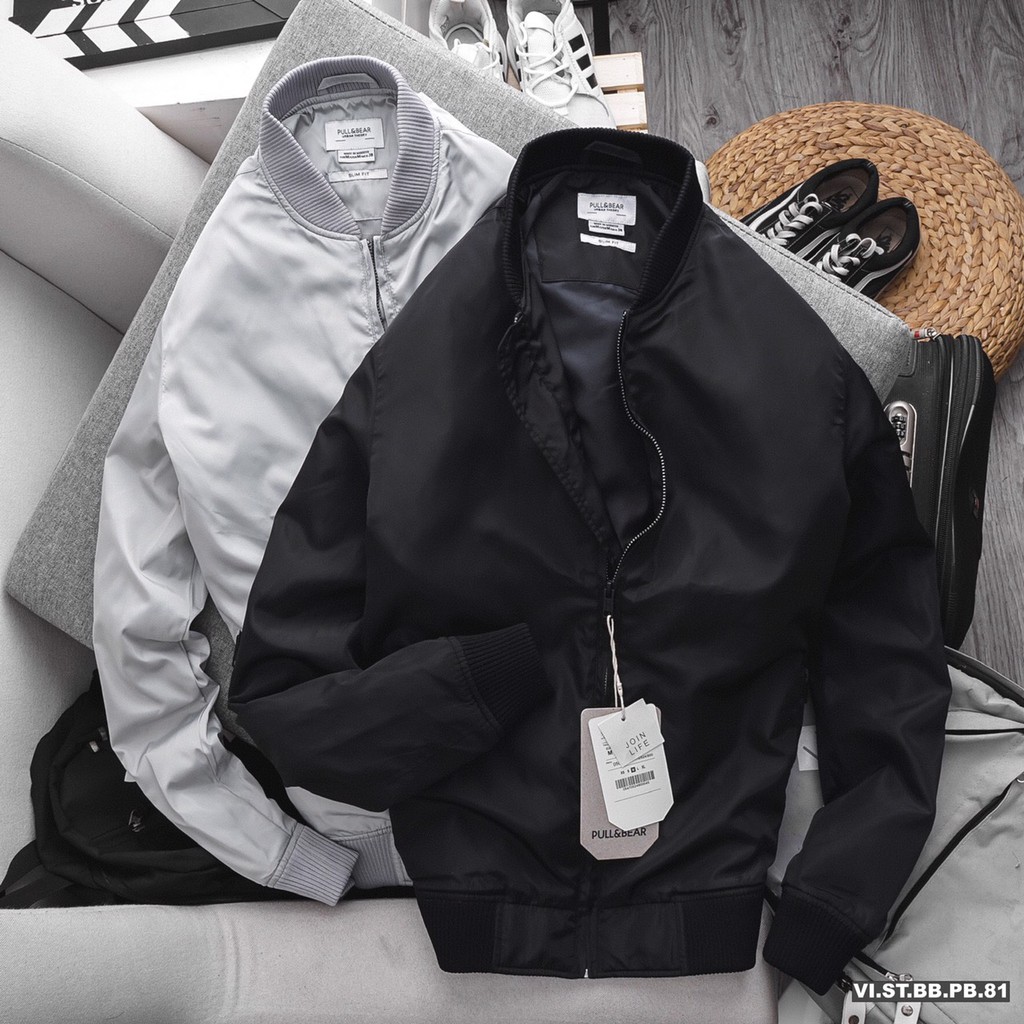 Áo Khoác Dù Bomber 2 lớp Basic trơn