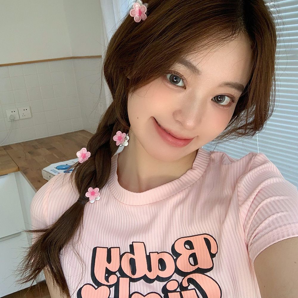 Set 4 Kẹp Tóc Hình Hoa Anh Đào Nhiều Màu Sắc Thời Trang Hàn Quốc Cho Nữ