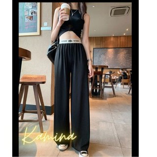 [Hàng Quảng Châu]Quần ống rộng KAMINA - Quần dáng dài lưng thon lên dáng cực xinh logo bitcoin QD10