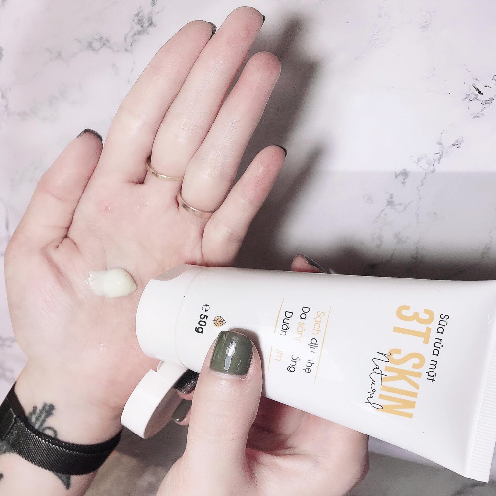 Sữa Rửa Mặt Thiên Nhiên 3T Skin Sạch Sâu Dịu Nhẹ, Giúp Da Sáng Mịn, Ngăn Ngừa Mụn (50gr) | BigBuy360 - bigbuy360.vn