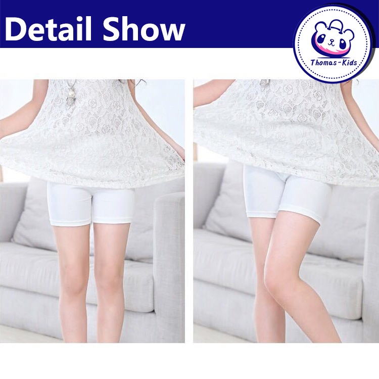 Quần Sooc Bảo Hộ Eo Cao Dáng Ôm Thời Trang Mùa Hè Cho Bé Gái 3-9T