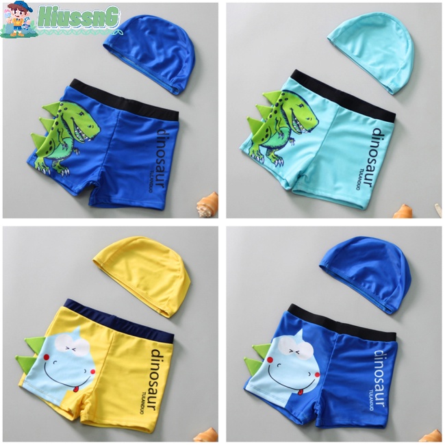 Bộ 2 Quần Bơi Polyester Họa Tiết Hoạt Hình Cho Bé Trai Từ 1-12 Tuổi