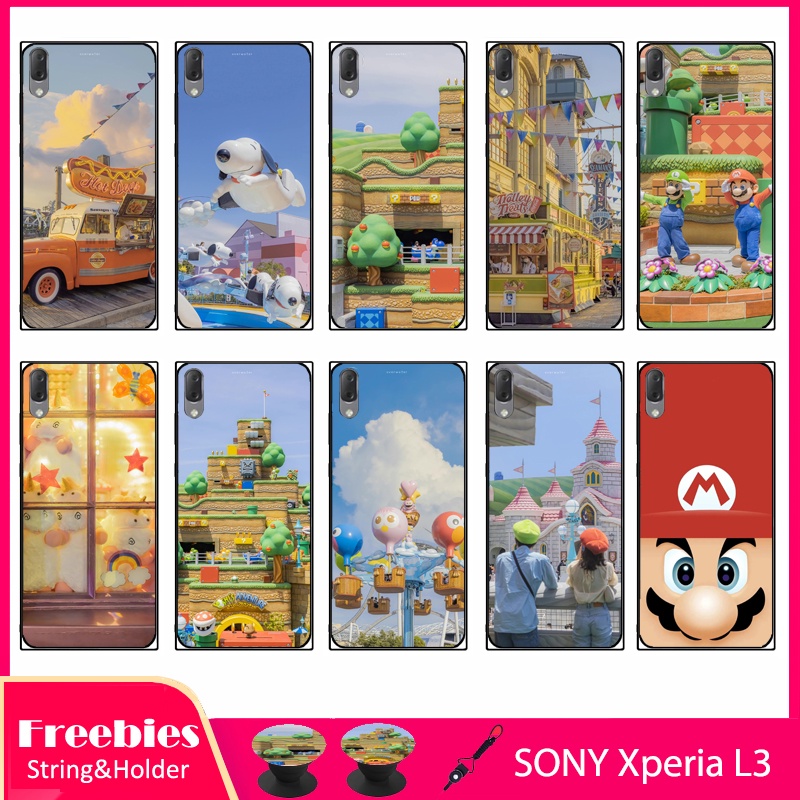 Ốp Điện Thoại Hoạt Hình Có Dây Đeo Đệm Đỡ Cho 5.7 inch SONY Xperia L3/L4312