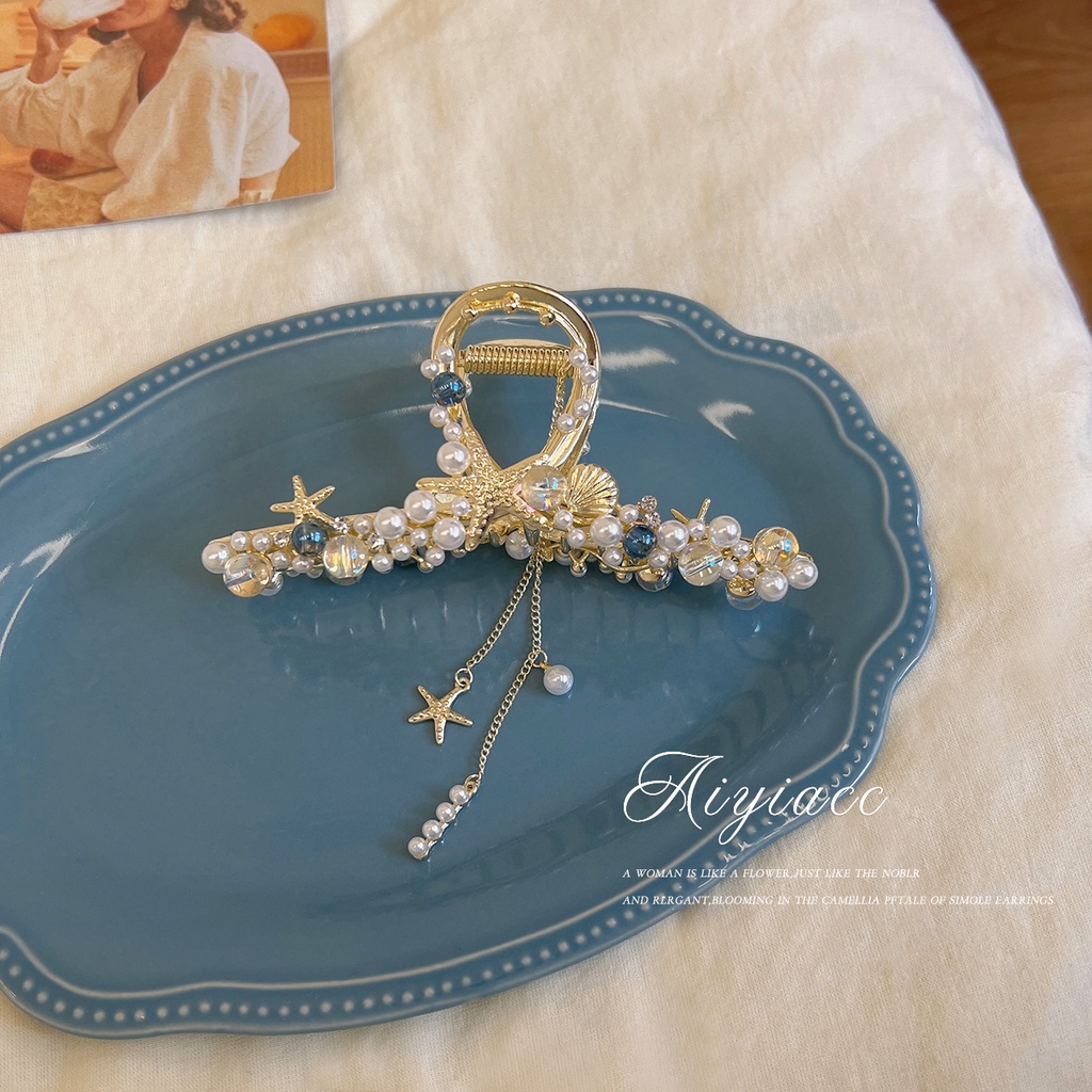 Kẹp Tóc Đính Ngọc Trai Giả Thiết Kế Tinh Tế Thời Trang Hàn Quốc 2022