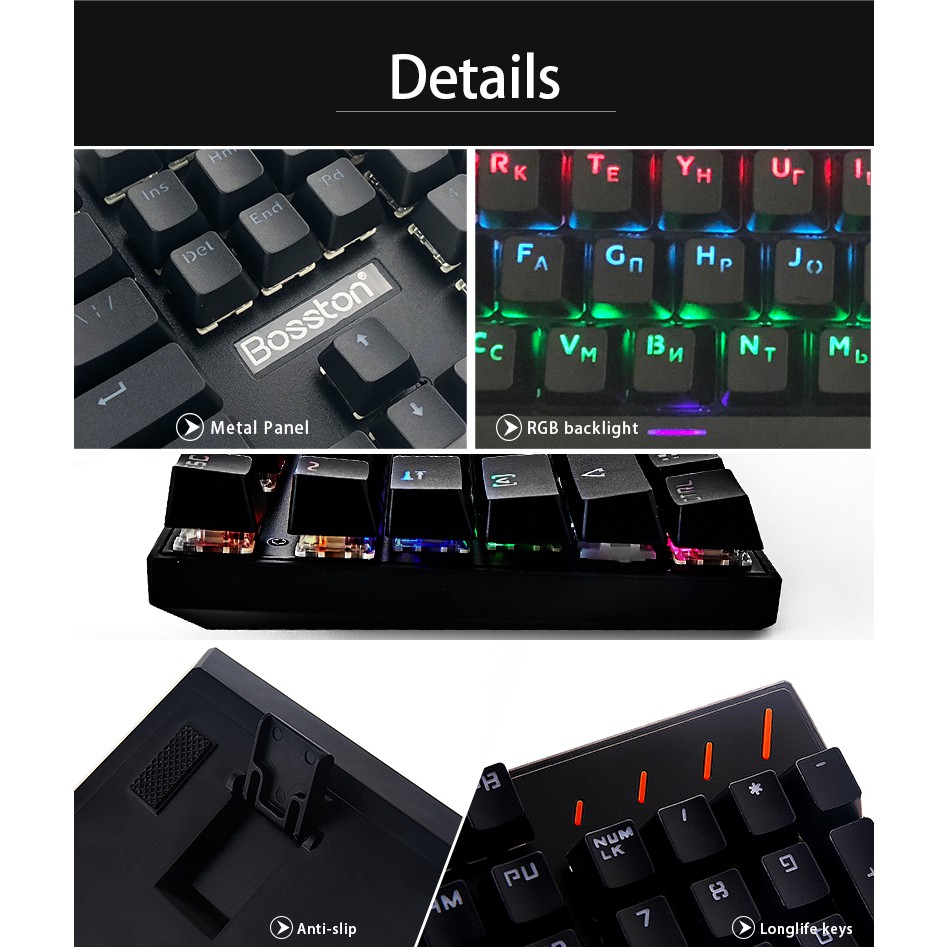 [Mã 152ELSALE hoàn 7% đơn 300K] Phím Cơ Chuyên Game VM01 Full LED chống nước