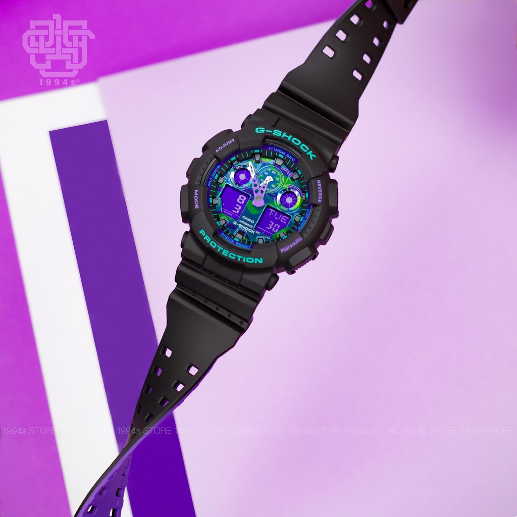 Đồng hồ nam Casio G-SHOCK GA-100 / GA-100BL-1A chống va đập, hàng chính hãng