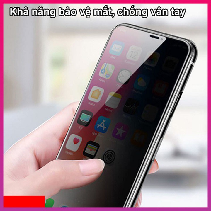 Kính Cường Lực Chống Nhìn Trộm Full Màn IPHONE 6 ,6S, 6 PLUS,6S PLUS,7, 7 PLUS, 8 ,8 PLUS Tặng kèm giấy lau kínk