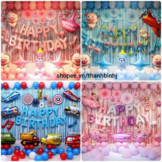 NHIỀU MẪU Set bóng sinh nhật trang trí đẹp thôi nôi sinh nhật