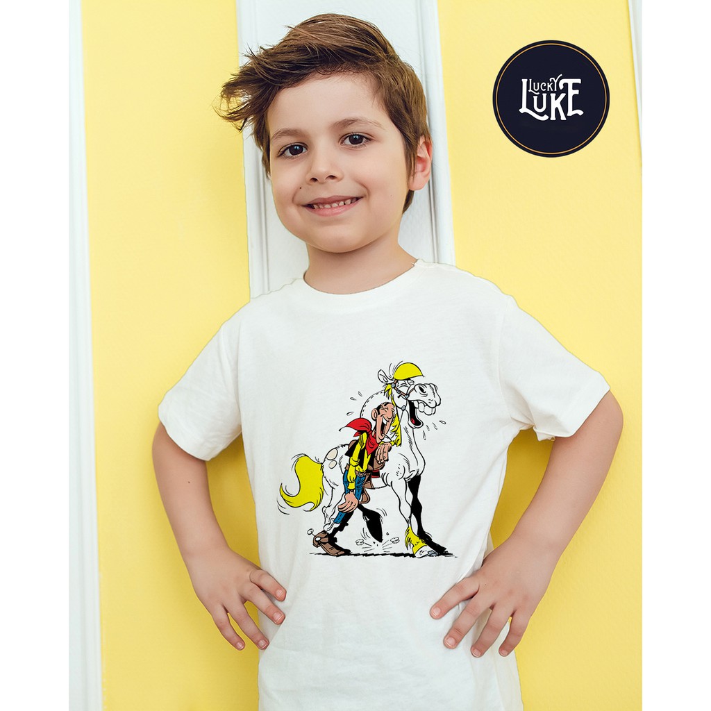 Áo thun Cotton Unisex - Movie - Lucky Luke - Lucky luke