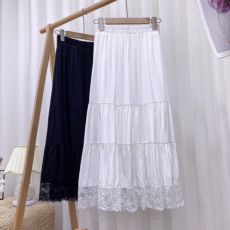 💃 Chân Váy Nữ Phối Ren Váy Vintage Dáng Dài | BigBuy360 - bigbuy360.vn