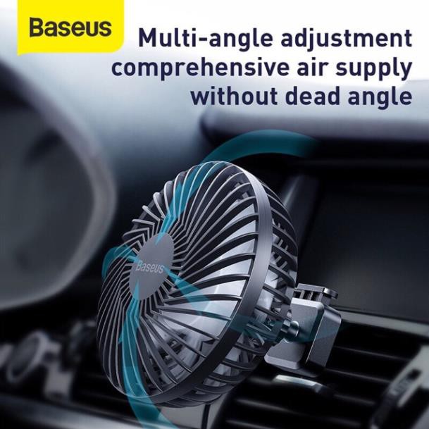 Quạt làm mát không khí Baseus cổng usb 360 gắn cửa gió điều hoà xe hơi.