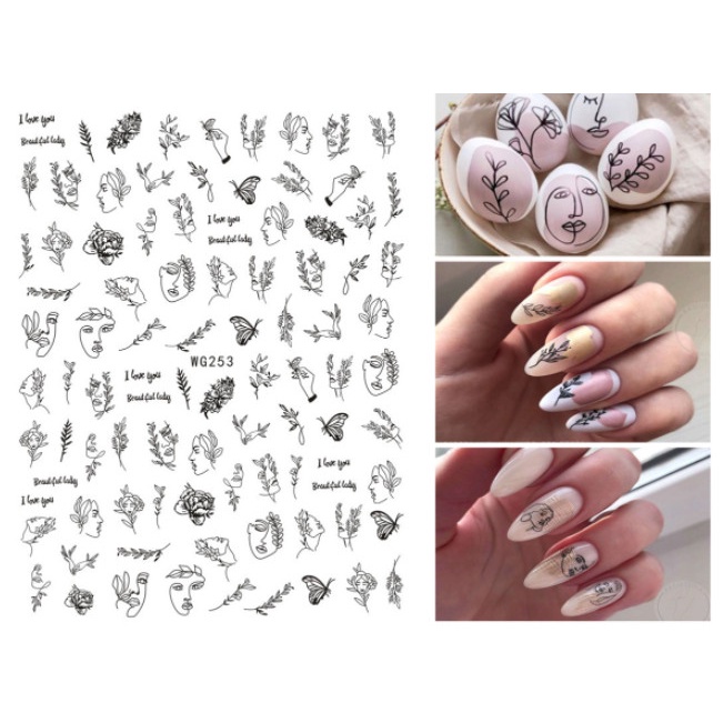 sticker trang trí nail