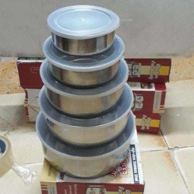 BỘ THỐ 5 CÁI IXO ĐỂ THỨC ĂN VÀ TỦ LẠNH