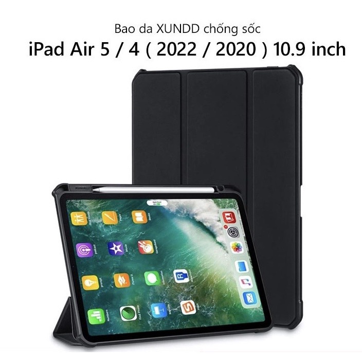 Bao da XUNDD máy tính bảng IP Air 4 (2020) 10.9 inch (BEATLE DREAM SERIES) - Mặt lưng trong, Có ngăn đựng bút