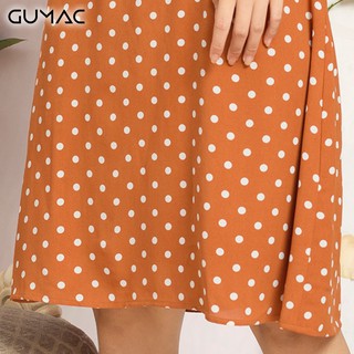 Đầm chấm bi buộc eo GUMAC MS12078_CAM