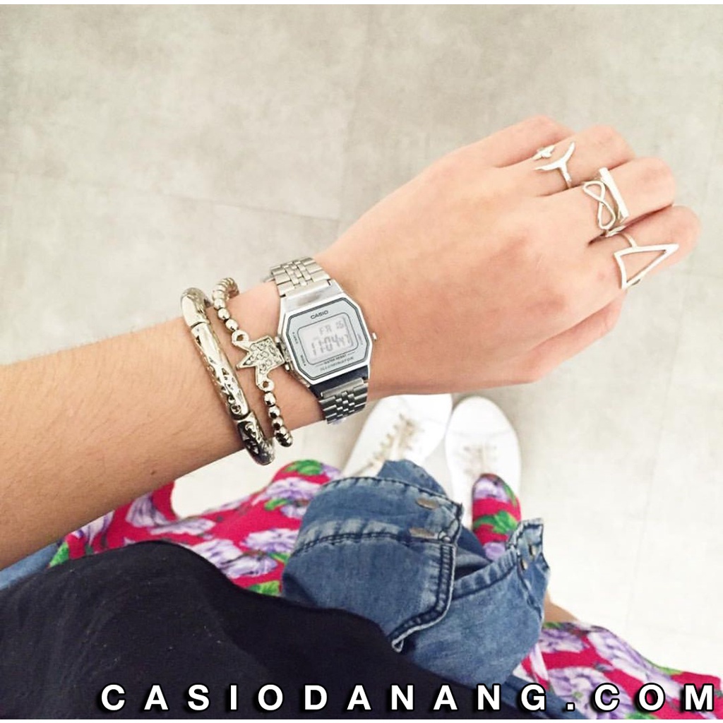 Đồng hồ nữ dây kim loại Casio chính hãng Anh Khuê LA680WA-7DF (28mm)