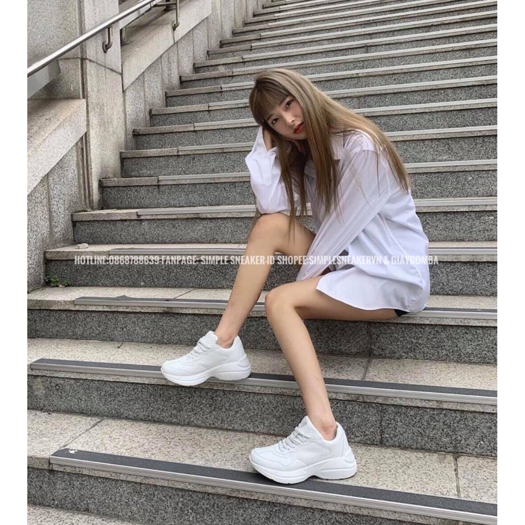 Giày Domba Flare TrắngFREESHIPDomba Flare All White Chính Hãng - Giày Domba Hàn Quốc Chuẩn DOMBA KOREA- Simple Sneaker