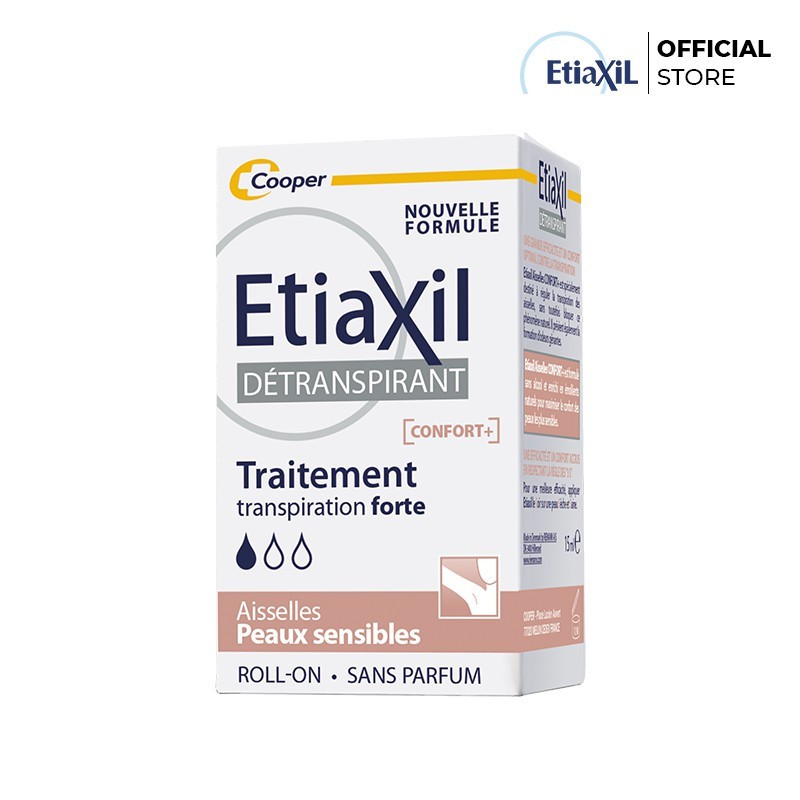 Etiaxil Lăn Khử Mùi Dành Cho Da Siêu Nhạy Cảm Détranspirant Aisselles CONFORT+  [ Màu Nâu ]