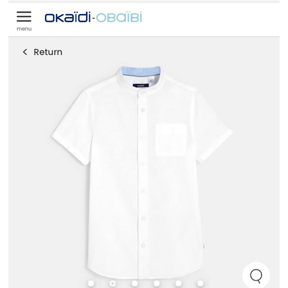 Áo sơ mi OKAIDI bé trai cổ tàu siêu xinh