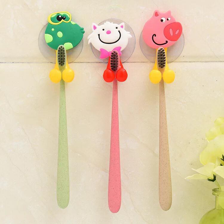 Móc treo bàn chải hình thỏ, mèo, heo, khủng long - Plastic Tooth Brush Holder