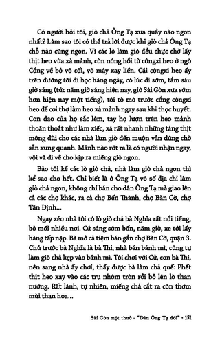 Sách Sài Gòn Một Thuở - Dân Ông Tạ Đó