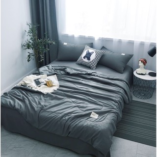 (Inbox BO CHUN) Bộ ga chăn trần Tici Cotton ( 1 ga, 1 chăn hè , 2 vỏ gối nằm)