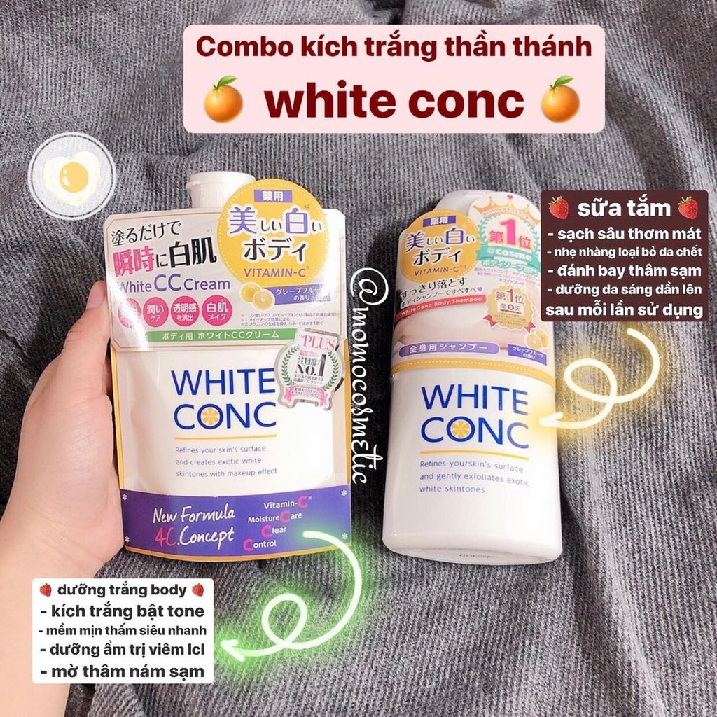 Sữa tắm dưỡng trắng White Conc