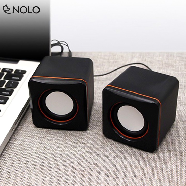 Loa Vi Tính 2 Cái 2.0 Kisonli Model V400 Công Suất 3W x 2 Loa Nguồn USB 5V