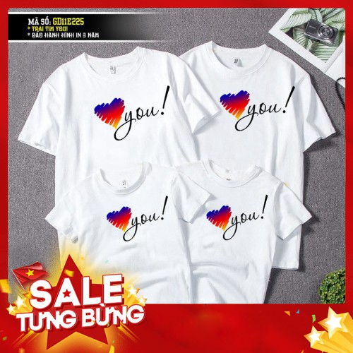 Xưởng May Chuyên Sỉ ✨ ✨ Áo thun phông nam nữ trẻ em ✓TRÁI TIM HEART YOU - Áo gia đình, áo nhóm cao cấp