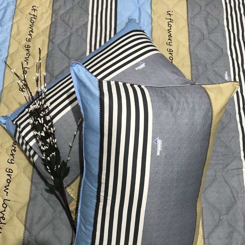 Drap Thắng Lợi, ga giường cotton 100% chuẩn logo cty thoáng mát (4 món)