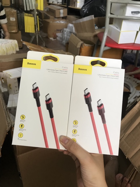 Câp sạc PD type C to type C dây dù sạc nhanh chính hãng Baseus