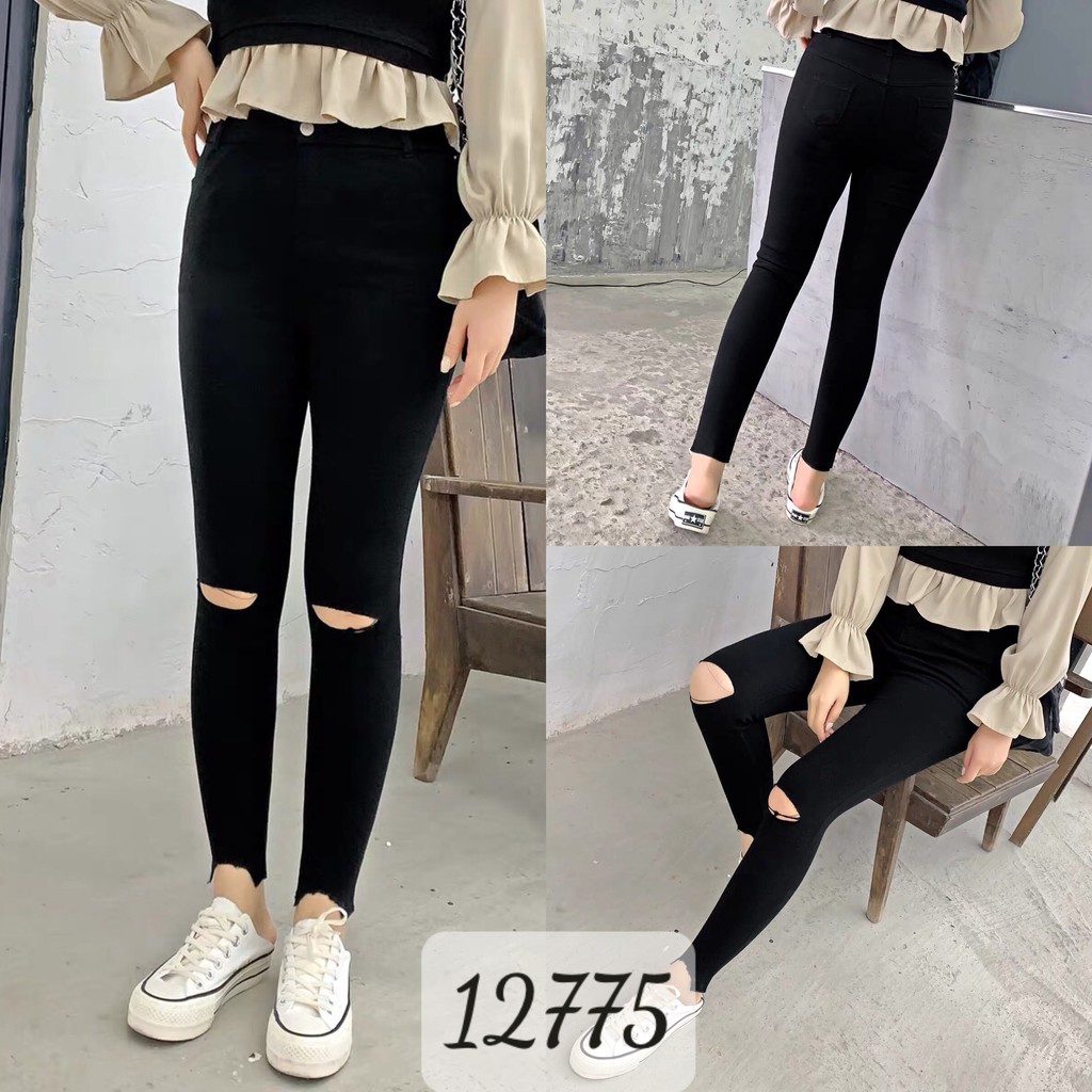 12775 - 3x,4x Quần BIG SIZE Skinny Một nút rách | BigBuy360 - bigbuy360.vn
