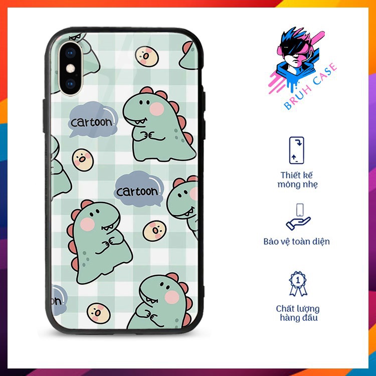 Ốp Đt Iphone 7 Plus Hình Khủng Long BRUH CASE Iphone 11ProMax/X/XsMax/Xr/8/7/Plus
