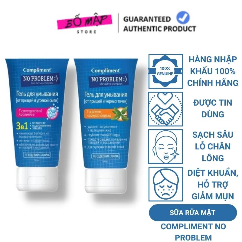 Sữa Rửa Mặt Compliment No Problem Không Cồn Giảm Mụn Và Sạch Sâu Lỗ Chân Lông